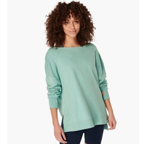 Sweaty Betty After Class Sport Sweatshirt Algarve Green Size Small - Picture 1 of 3